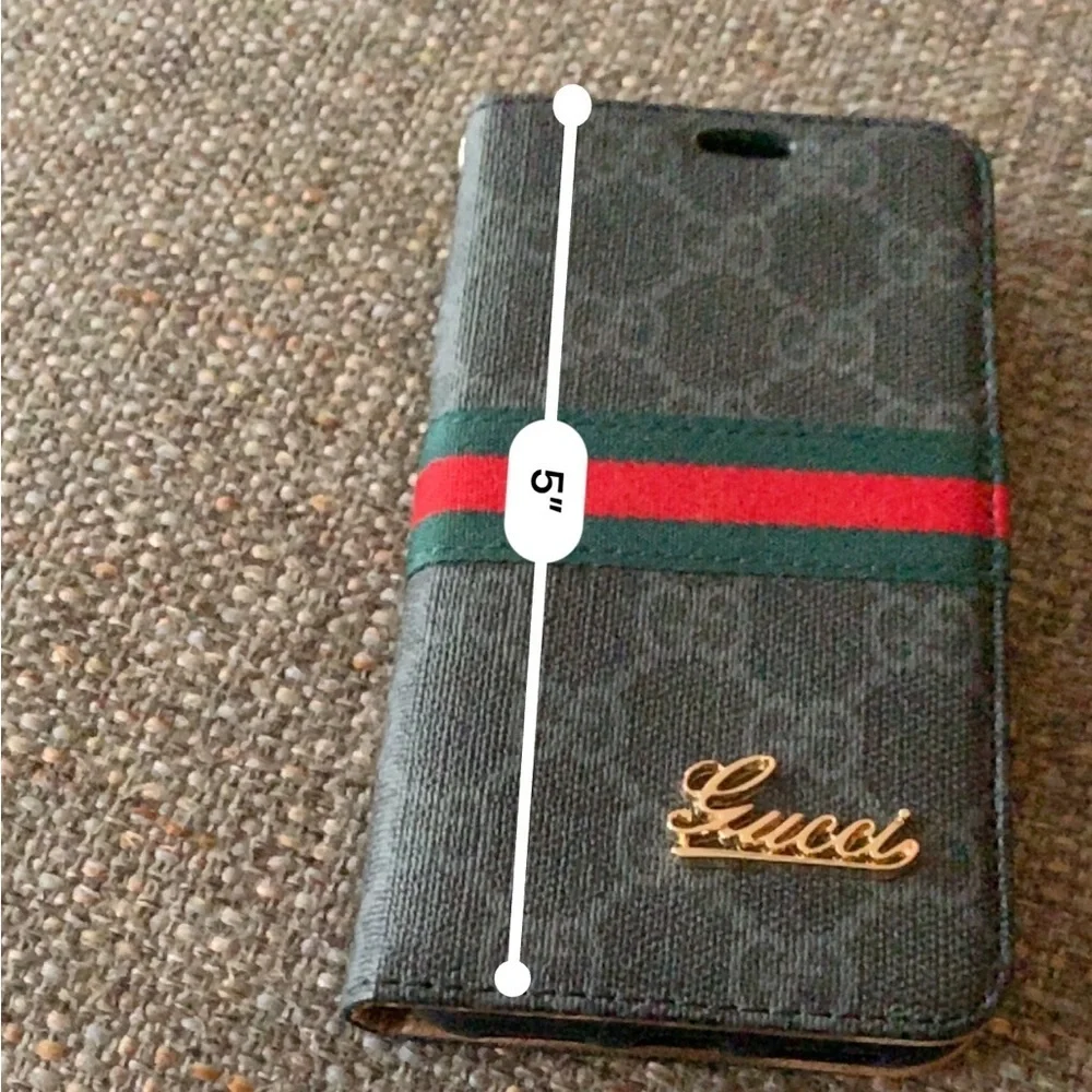 Gucci iPhone X card holder case Gently Loved MISSING LANYARD